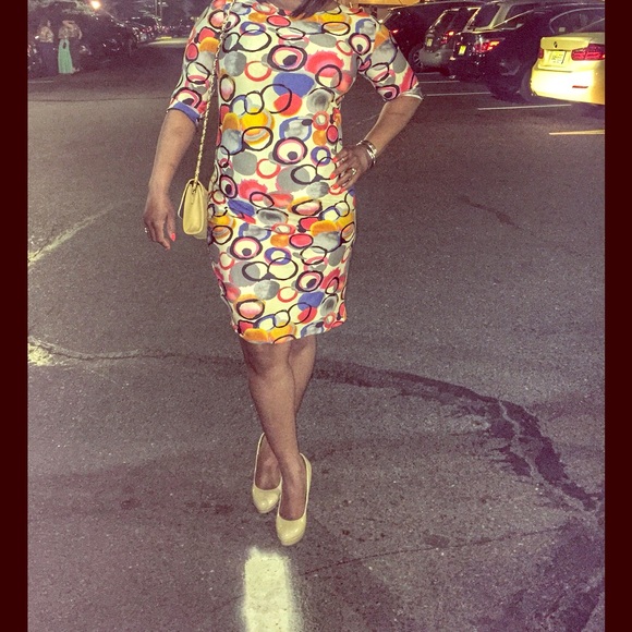 👗 multi colored body con Dress✨Handmade