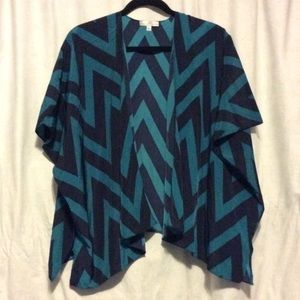 Navy blue&Teal Kimono/Short sleeved cardigan.