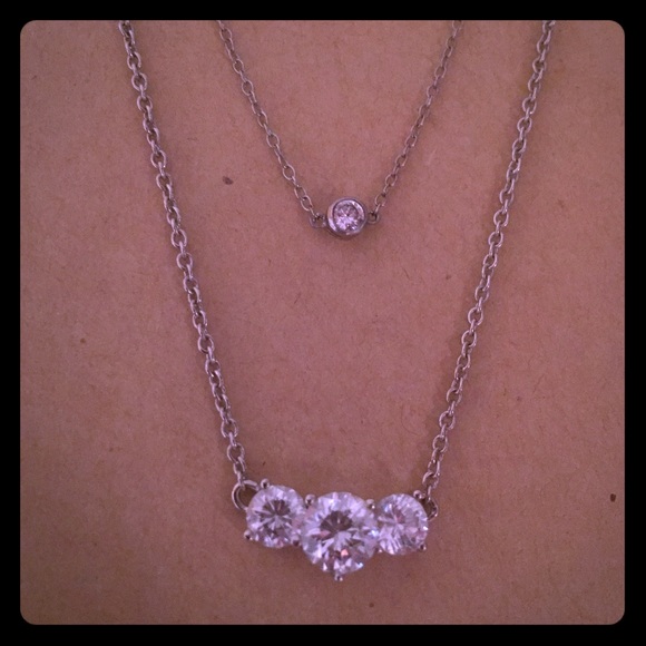 Two Dainty Necklaces .925 Silver