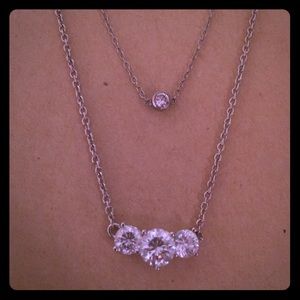 Two Dainty Necklaces .925 Silver