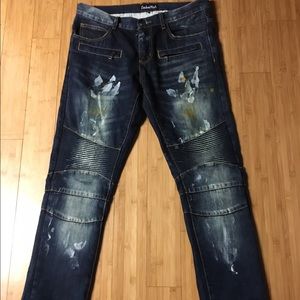 Designer embellish jeans
