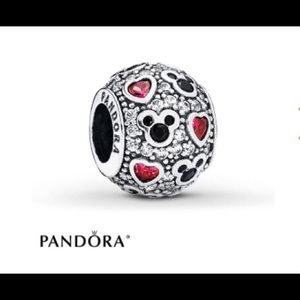 Pandora Sparkling Mickey and Hearts/St silver