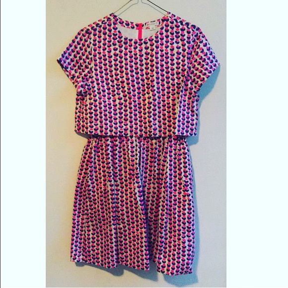 J.Crew Crewcuts pink and purple dress Girls sz 14