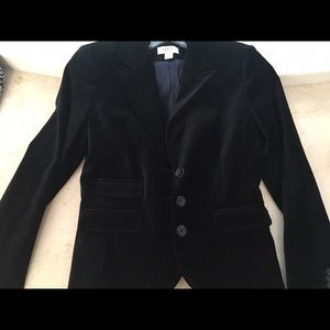 Ann Taylor blazer black velvet jacket