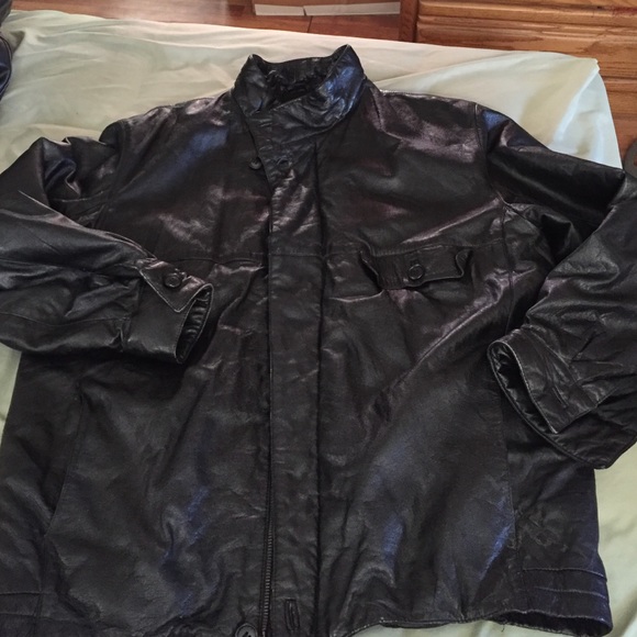 Zanella Jackets & Blazers - MENS SIZE  LEATHER JACKET 3 POCKETS OUTSIDE