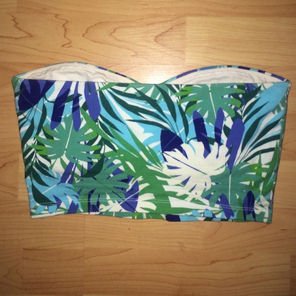 Express Floral Crop Bandeau- size M - Picture 2 of 3