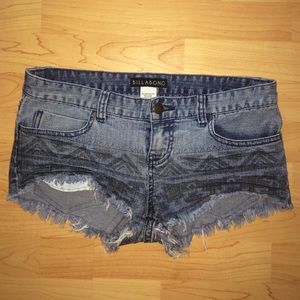 Billabong Denim Aztec shorts - size 5