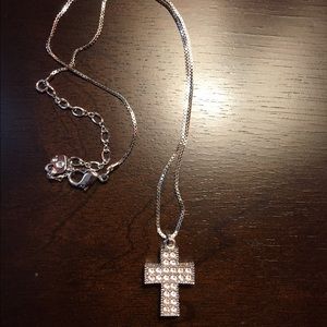 Swarovski crystal cross necklace.