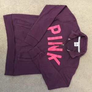 Victoria secret pink quarter zip
