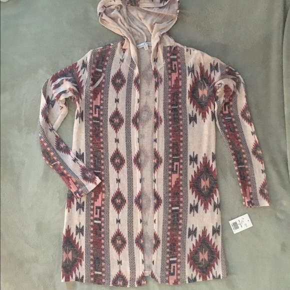 Open front tunic/hoodie