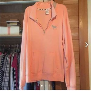 PINK half zip pullover