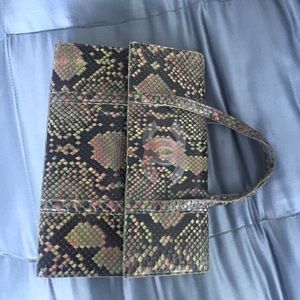 Chanel hand painted Python bag, exotic