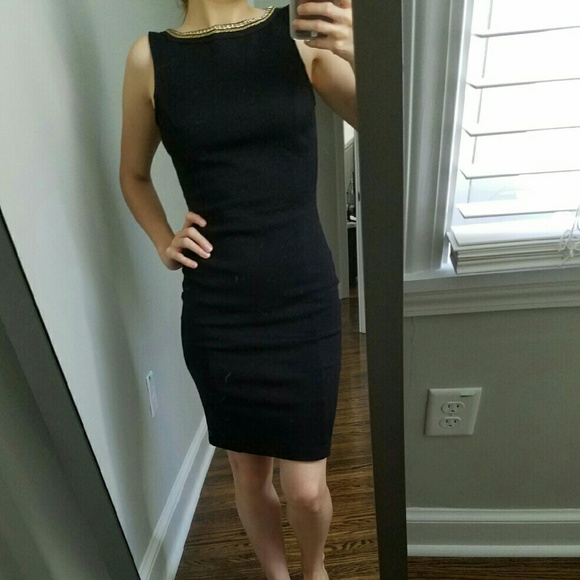 Little black dress open/low back!