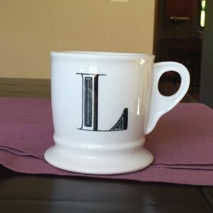 Anthropologie letter mug