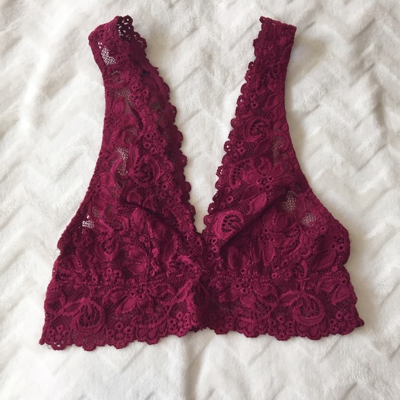 Brandy Melville Other - Lace maroon bralette