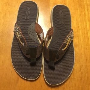 Sperry Leopard Top-Sider Flip Flops
