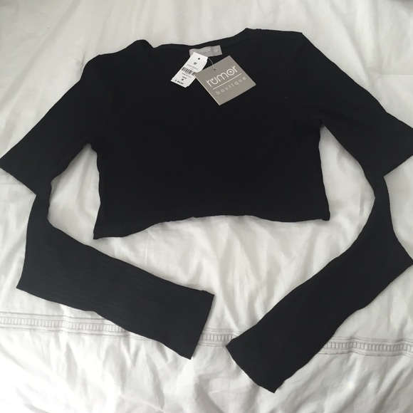 Cropped long sleeve open elbow top