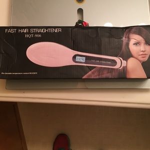 Hairbrush straightener