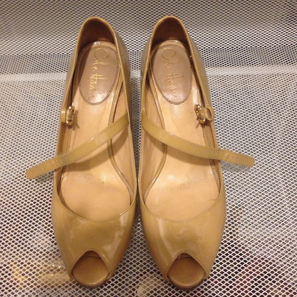 Coke Haan Nude Mary Janes