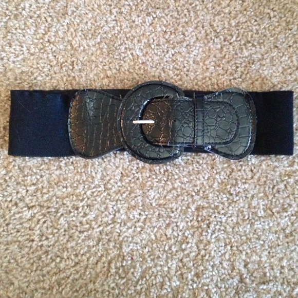 Black waist belt buckle