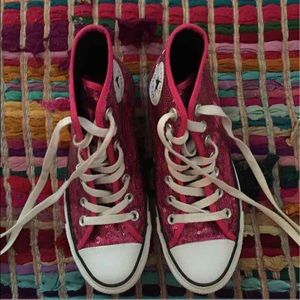 Pink Sparkle Converse