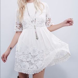 Free People Amelie Mini Dress in Ivory