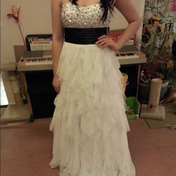 White prom dress