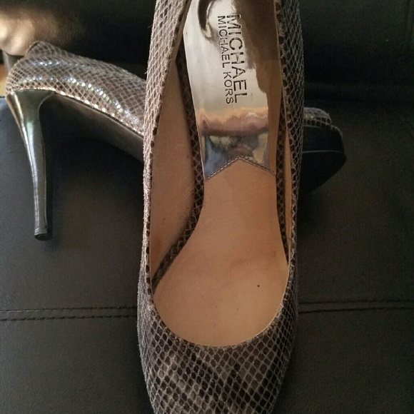 Snake print heels
