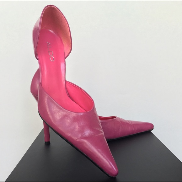 Aldo Kitten Heels, Fuchsia, Size 39