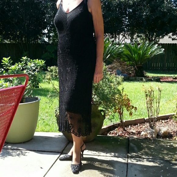 Crochet,  beaded dress