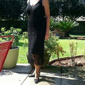 Crochet,  beaded dress