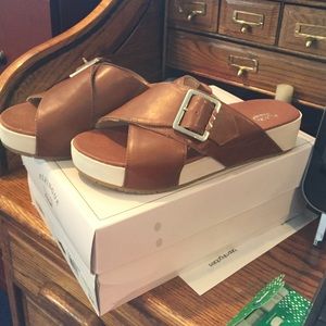 Dr. Scholl's Leather Platform Sandals