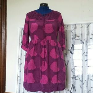 Girls from Savoy silk flower tie neck dress size 8