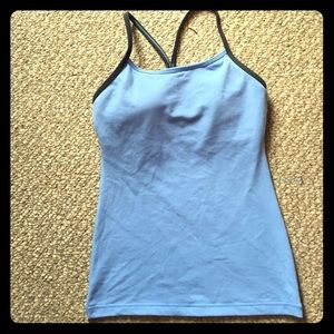 Lululemon Blue & Gray Y Tank