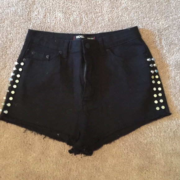 BDG High Rise Cheeky Studded Shorts - Size 29