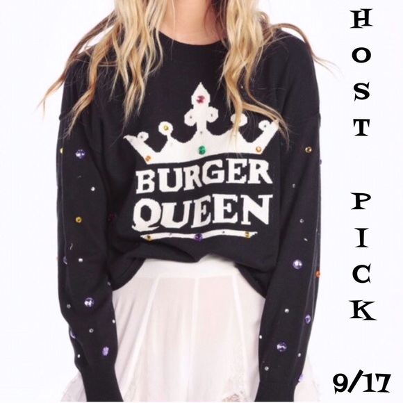 Wildfox Sweaters - Wildfox Burger Queen Celeste Sweater