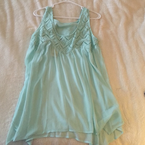 Mint blue tank