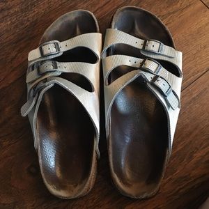 Silver Papillio by Birkenstock Florida sandals