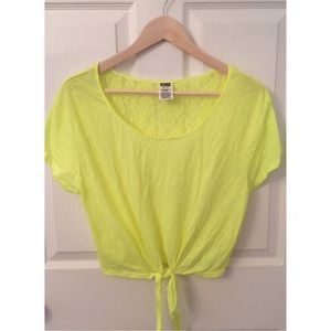VS PINK Neon Yellow Crop Top