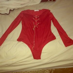 Red bodysuit
