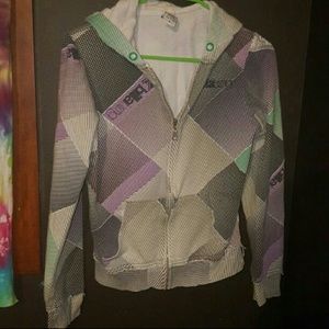 Trippy BillaBong zip Up Hoodie/ Size M