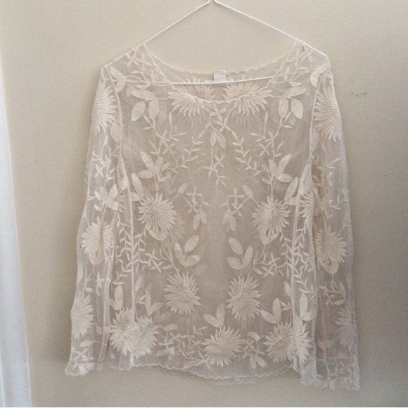 Sheer floral top