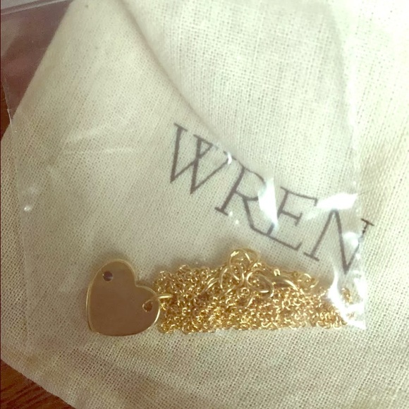 Wren 14k Gold dipped Sapphire Heart Necklace