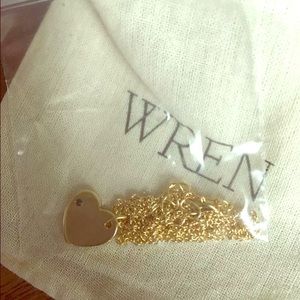 Wren 14k Gold dipped Sapphire Heart Necklace