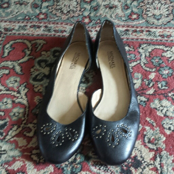Michael Kors d'orsay cutout studded flats 7.5