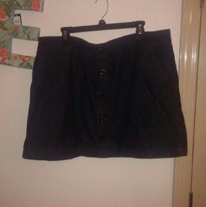 Old navy datk denim button down skirt 18