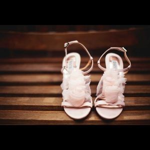 Pink Badgley Mischka Wedding Shoes