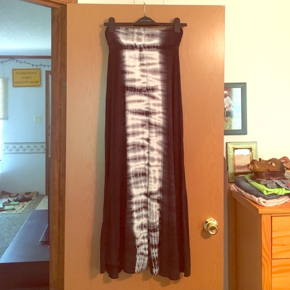 Black and Grey Tie Dye Skirt