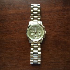 Michael Kors Unisex Gold Runway Watch