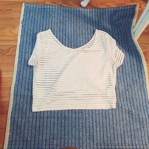 White striped crop top from forever 21
